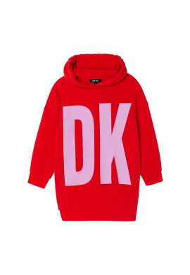DKNY Детска рокля в бяло къс модел разкроен модел - Pepit.bg