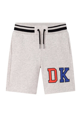 DKNY Детски памучен къс панталон в бежово с регулируема талия - Pepit.bg