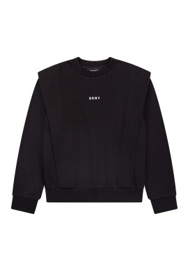 DKNY Детски памучен суичър в жълто с апликация - Pepit.bg