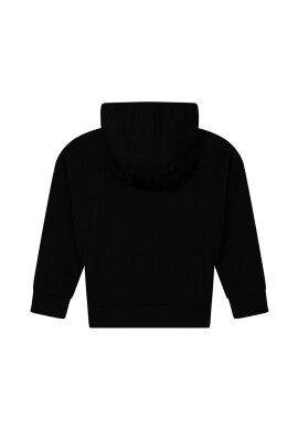 DKNY Детски суичър в черно с качулка с апликация - Pepit.bg
