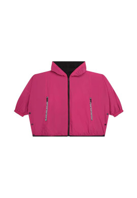 DKNY Детски суичър с две лица в черно с качулка с изчистен дизайн - Pepit.bg