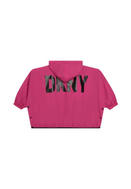 DKNY Детски суичър с две лица в черно с качулка с изчистен дизайн - Pepit.bg