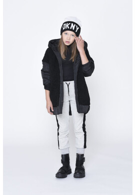 DKNY Детско яке с две лица в черно - Pepit.bg