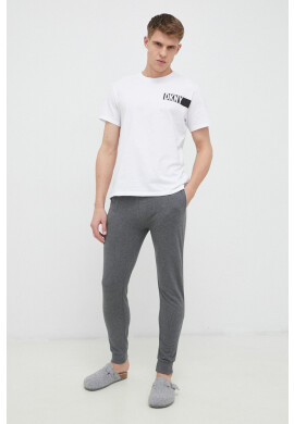 DKNY Долнище на пижама мъжко в сиво с изчистен дизайн - Pepit.bg