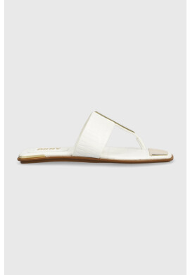 DKNY Джапанки DEJA в бяло с равна подметка K4287301 - Pepit.bg