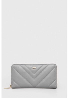 DKNY Кожен портфейл дамски в сиво - Pepit.bg