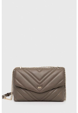 DKNY Кожена чанта в кафяво - Pepit.bg