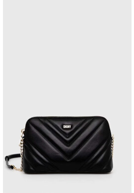 DKNY Кожена чанта в черно - Pepit.bg