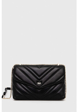 DKNY Кожена чанта в черно - Pepit.bg