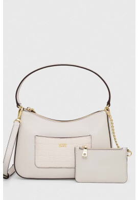 DKNY Кожена чанта в бежово - Pepit.bg