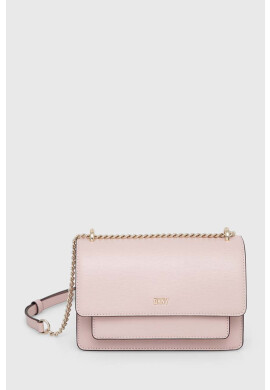DKNY Кожена чанта в розово - Pepit.bg
