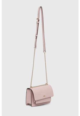 DKNY Кожена чанта в розово - Pepit.bg