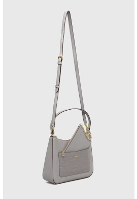 DKNY Кожена чанта в сиво - Pepit.bg