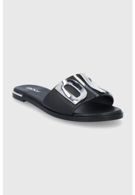 DKNY Кожени чехли дамски в черно - Pepit.bg