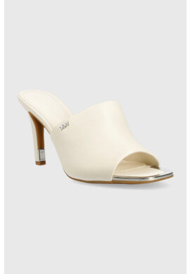 DKNY Кожени чехли BRONX в бежово с ток стилето K1326014 - Pepit.bg