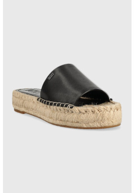 DKNY Кожени чехли CAMILLO в черно с платформа K1304618 - Pepit.bg