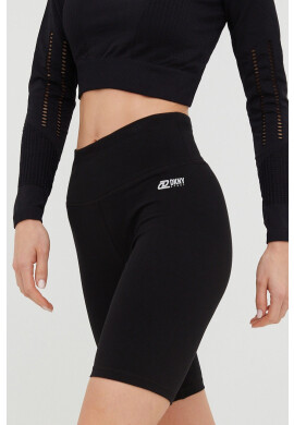 DKNY Къс панталон в черно с изчистен дизайн с висока талия - Pepit.bg
