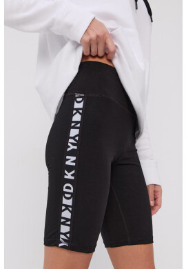 DKNY Къси панталони в черно с принт с висока талия - Pepit.bg