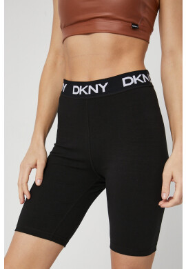 DKNY Къси панталони в черно с принт с висока талия - Pepit.bg
