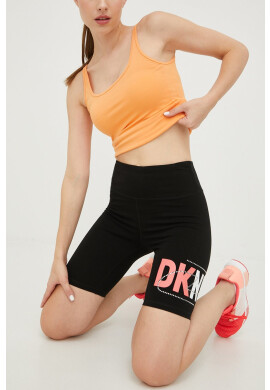 DKNY Къси панталони в черно с апликация с висока талия - Pepit.bg