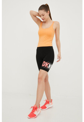 DKNY Къси панталони в черно с апликация с висока талия - Pepit.bg