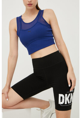 DKNY Къси панталони в черно с апликация с висока талия - Pepit.bg