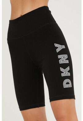 DKNY Къси панталони в черно с принт с висока талия - Pepit.bg