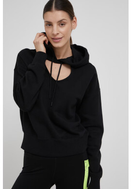 DKNY Памучен суичър в жълто с десен - Pepit.bg