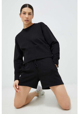 DKNY Памучен суичър в черно с изчистен дизайн - Pepit.bg