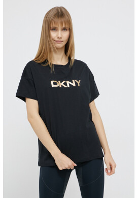 DKNY Памучна тениска в розово - Pepit.bg
