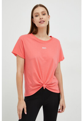 DKNY Памучна тениска в розово - Pepit.bg