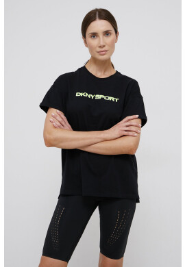 DKNY Памучна тениска в тюркоазено - Pepit.bg