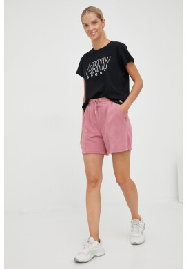 DKNY Памучна тениска в черно - Pepit.bg