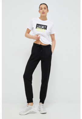 DKNY Памучна тениска в бяло - Pepit.bg