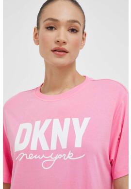 DKNY Памучна тениска в бяло - Pepit.bg
