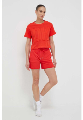 DKNY Памучна тениска в червено - Pepit.bg