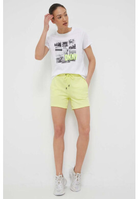 DKNY Памучна тениска в бяло - Pepit.bg