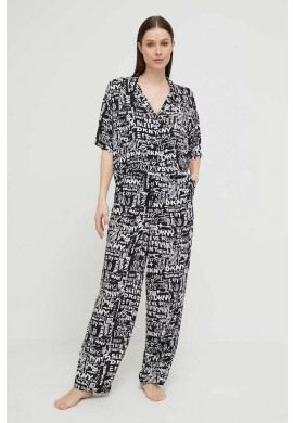 DKNY Пижама дамска в черно - Pepit.bg
