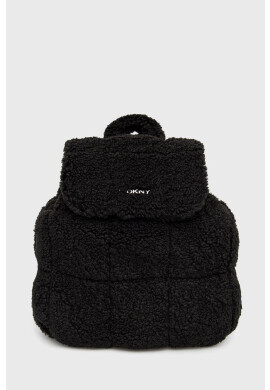 DKNY Раница дамска в черно голям размер с изчистен дизайн - Pepit.bg
