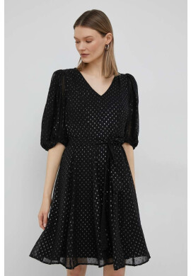 DKNY Рокля в черно къс модел разкроен модел - Pepit.bg