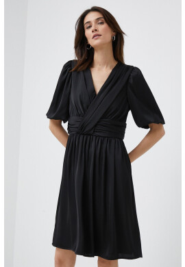 DKNY Рокля в черно къс модел разкроен модел - Pepit.bg