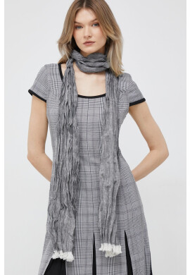 DKNY Шал с лен в сиво меланж на - Pepit.bg