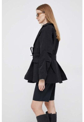 DKNY Шлифер дамски в черно с преходна изолация с уголемена кройка - Pepit.bg