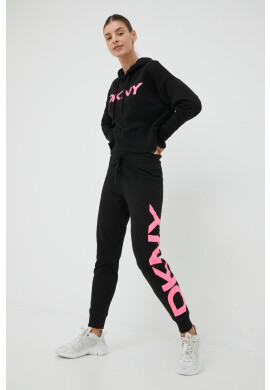 DKNY Спортен панталон в черно с принт - Pepit.bg