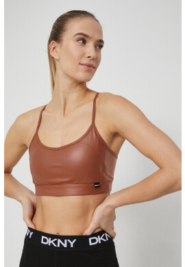 DKNY Спортен сутиен в кафяво с изчистен дизайн - Pepit.bg