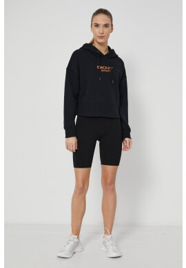 DKNY Суичър дамски в черно с принт - Pepit.bg