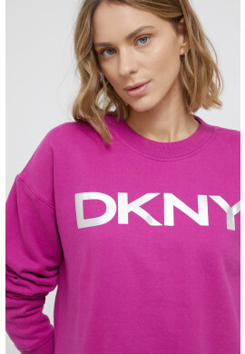 DKNY Суичър дамска в черно с принт - Pepit.bg