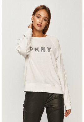 DKNY Суичър в черно с качулка с принт - Pepit.bg