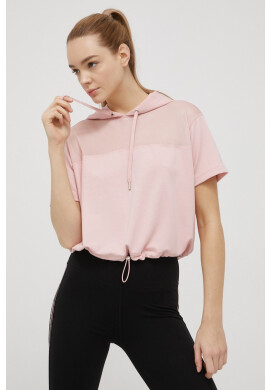 DKNY Суичър дамска в розово с изчистен дизайн - Pepit.bg