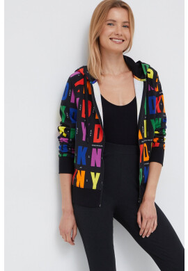 DKNY Суичър в черно с десен - Pepit.bg